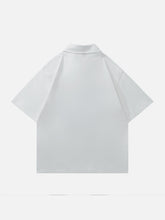 Chemises à manches courtes avec cœur fendu brodé